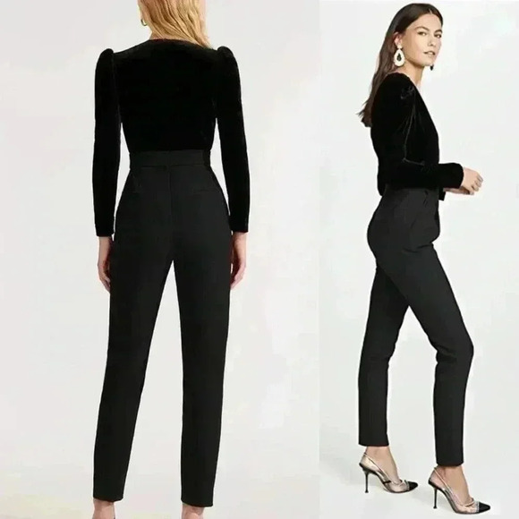 NWT Veronica Beard Cleo Crystal-embellished Velvet Crepe Jumpsuit Size … - Picture 13 of 14
